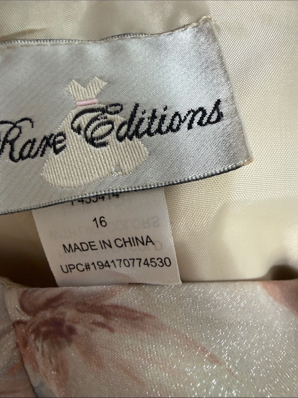 Rare Editions Floral Organza Dress in Pink & Lavender - Picture 5 of 5